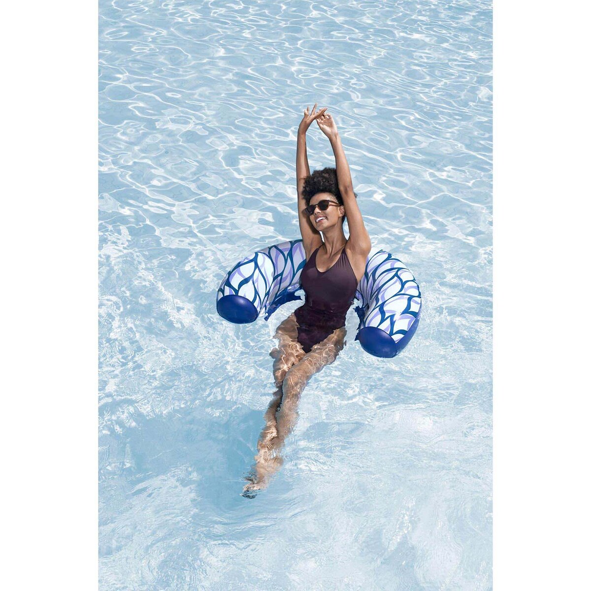 Dmuchany fotel do pływania Bestway 43922 materac plażowy wodny 119x67.5 cm