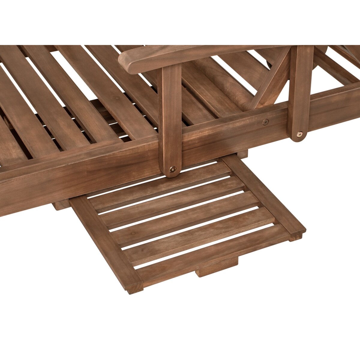 Leżak ogrodowy AMANTEA Drewno akacjowe Ciemnobrązowy