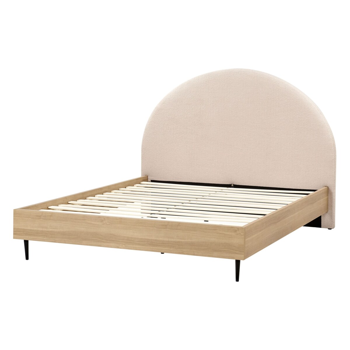 Łóżko Boucle MILLAY 140 x 200 cm Beżowy