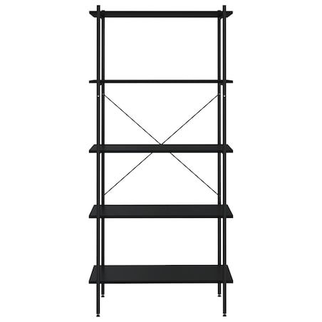 vidaXL 5-poziomowy regał, czarny, 80x40x163 cm