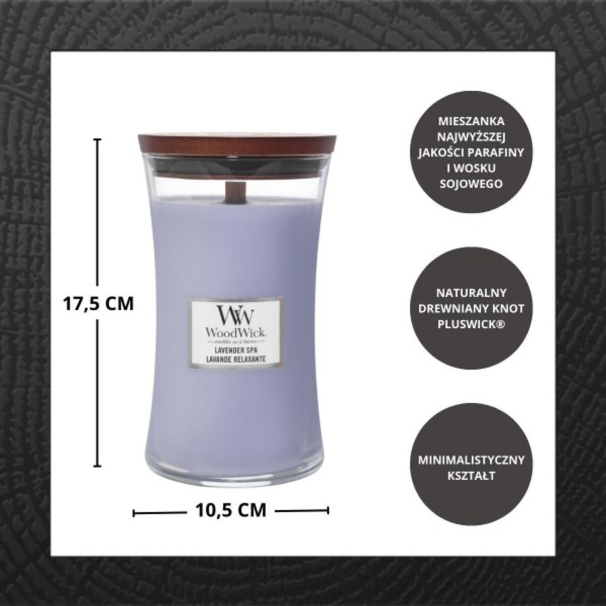 WoodWick świeca duża LAVENDER SPA