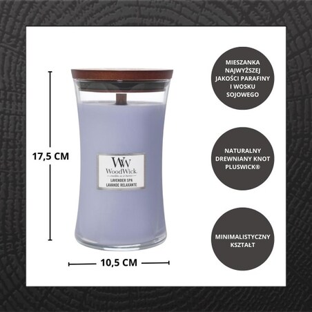 WoodWick świeca duża LAVENDER SPA