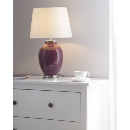 Lampka nocna ceramiczna fioletowa BRENTA