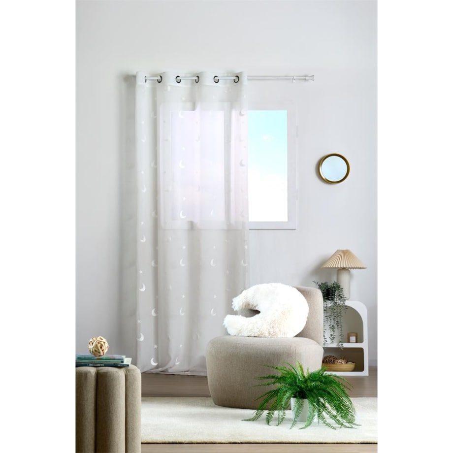 Zasłona firanka okienna 140x260 cm LUNAE biała