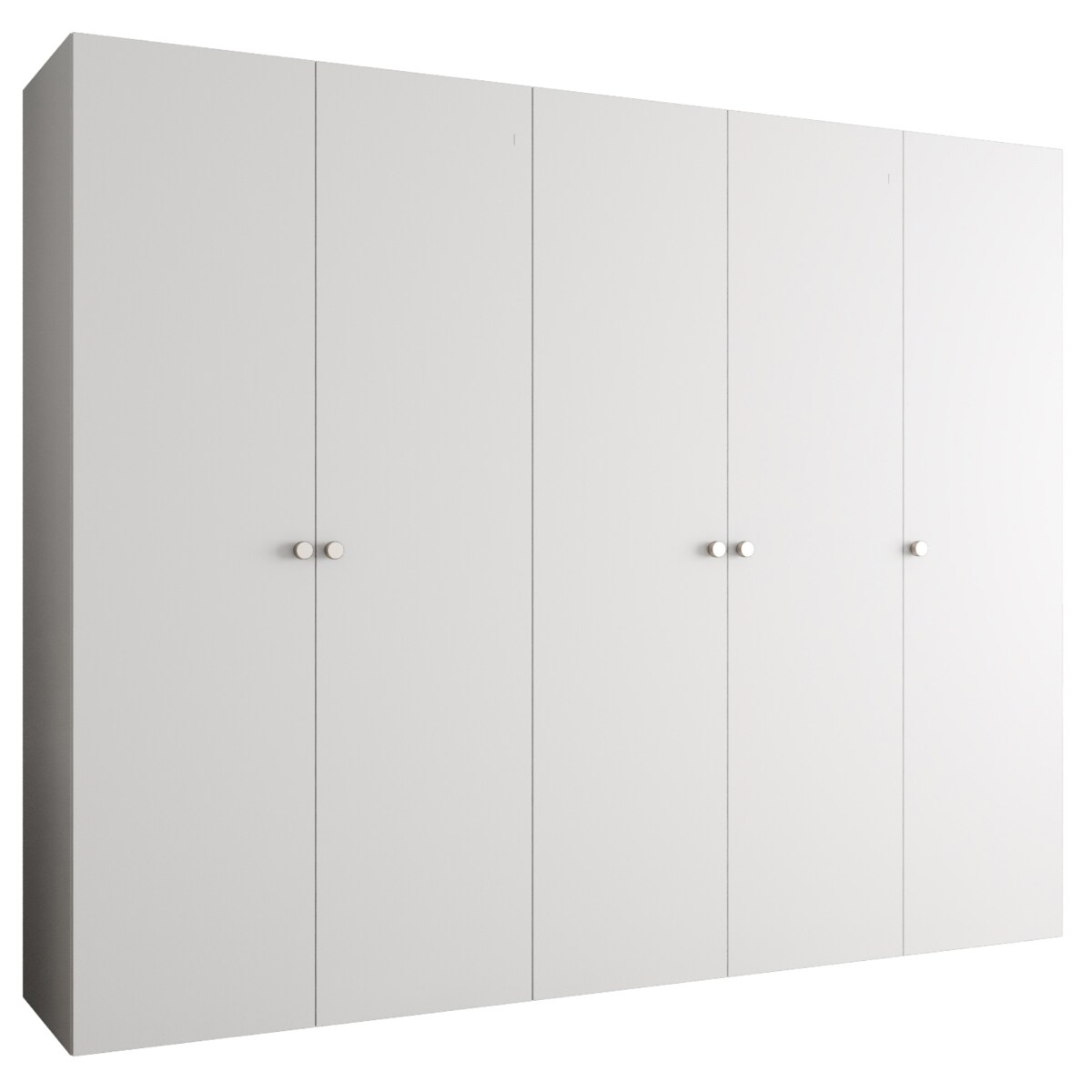 Szafa uchylna otwierana PARMA 1 250 wys. 202 cm Biały + u. Srebrny