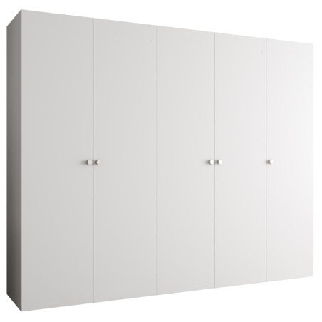 Szafa uchylna otwierana PARMA 1 250 wys. 202 cm Biały + u. Srebrny