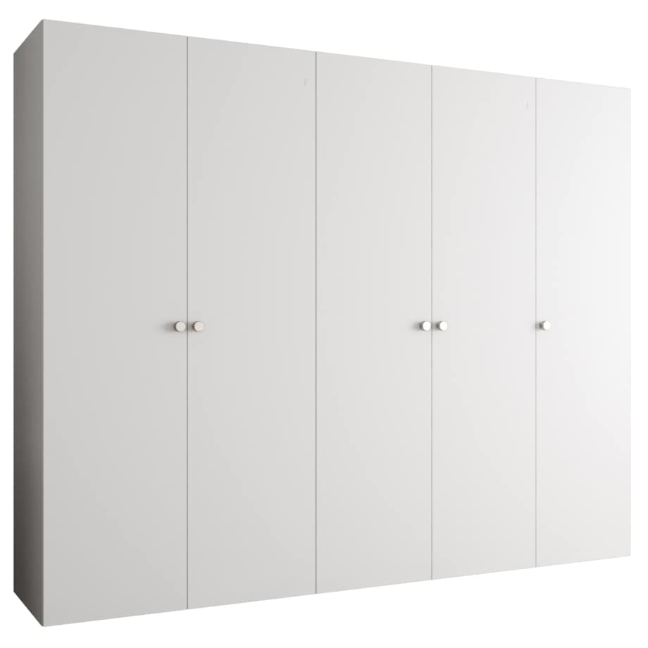 Szafa uchylna otwierana PARMA 1 250 wys. 202 cm Biały + u. Srebrny