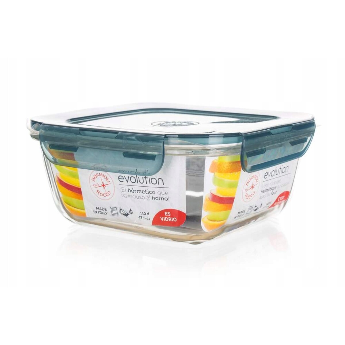 POJEMNIK SZKLANY BORMIOLI hermetyczny 1,4 L do lodówki lunch box jedzenie