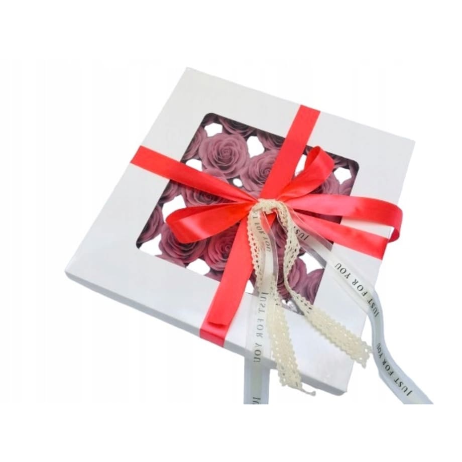 FLOWER BOX KWIATY MYDLANE róża 25szt prezent dzień mamy mamy pachnące