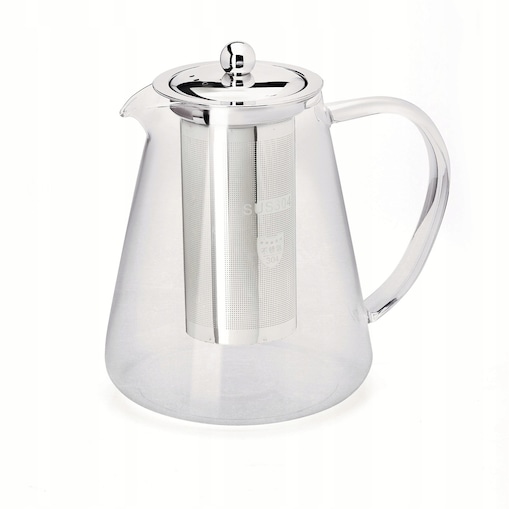 DZBANEK szklany Z ZAPARZACZEM sitko imbryk czajnik na zioła herbatę 1,3 L