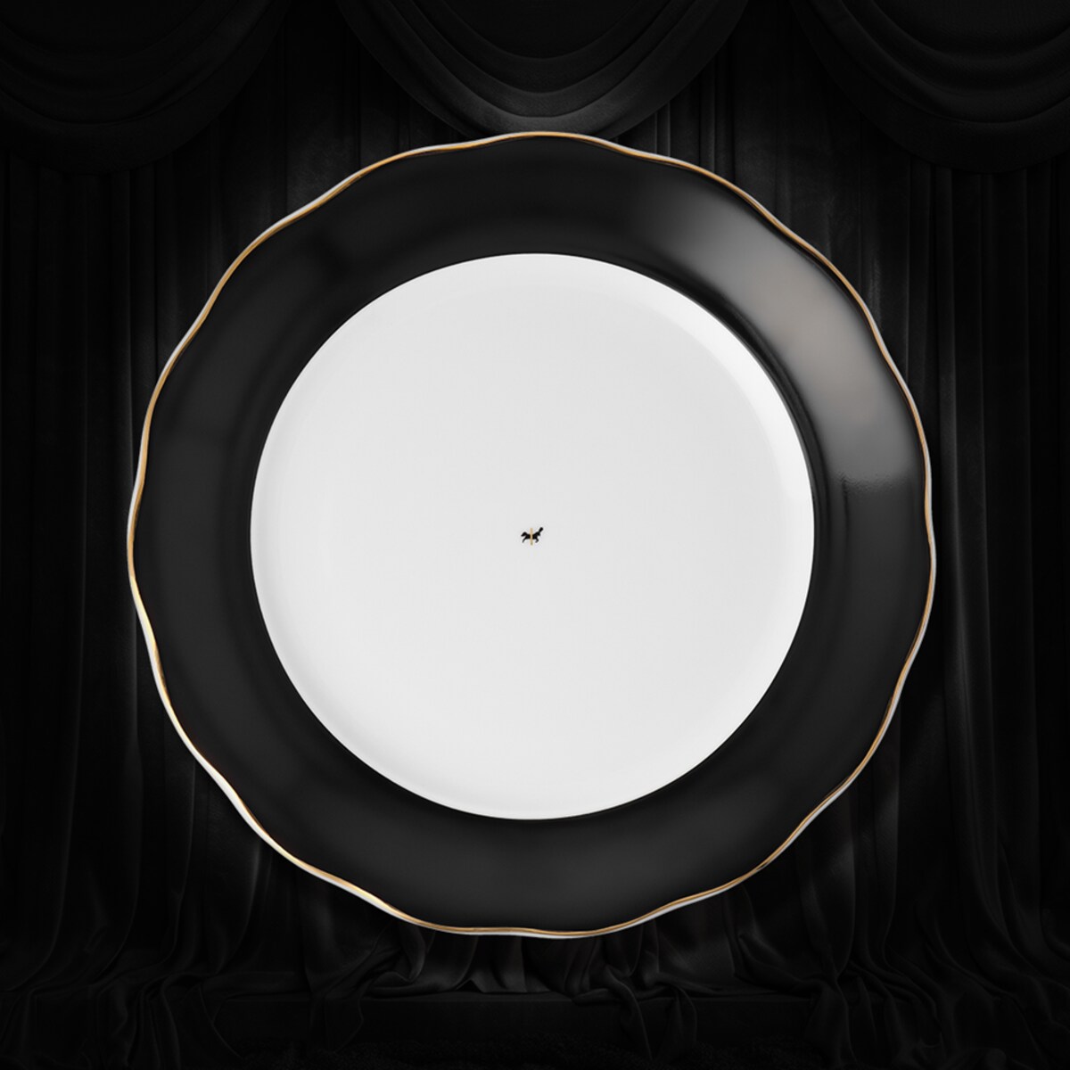 Talerz płytki 26 cm Alaska Circus Black G910