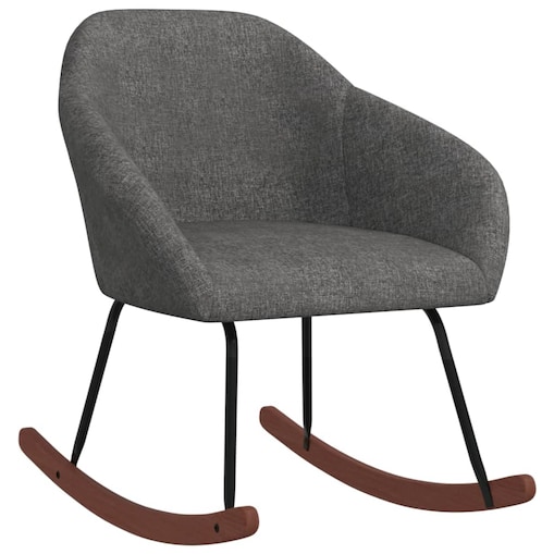 vidaXL Fotel bujany, ciemnoszary, tapicerowany tkaniną