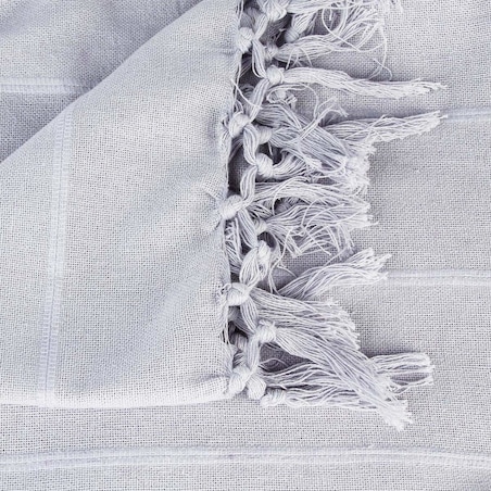 Narzuta na łóżko bawełniana z frędzlami