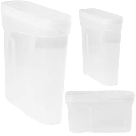 Pojemniki Na Żywność X3 Kuchenne Makaron Mąkę Cukier Kaszę Sypkie 1-4L