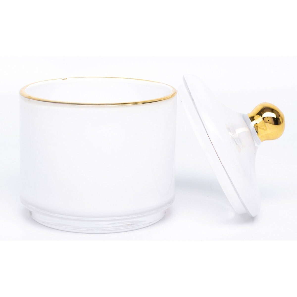 Pojemnik dekoracyjny szklany 13x10,5x10,5 cm