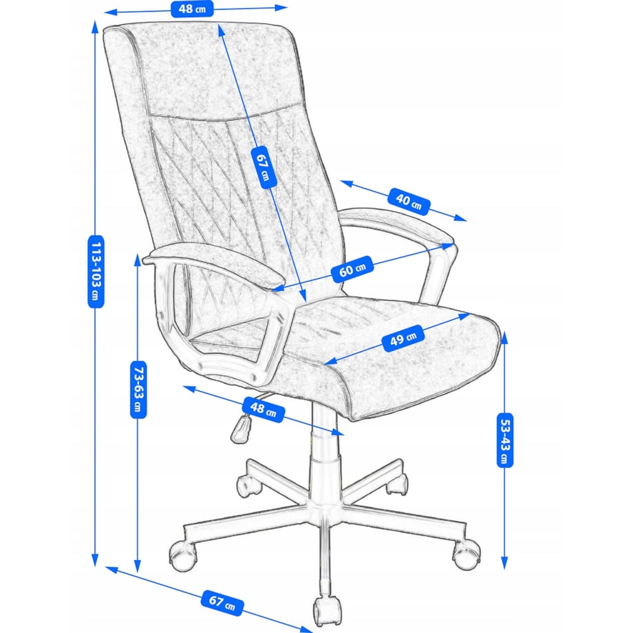 Fotel biurowy COMFORT pikowany czarny