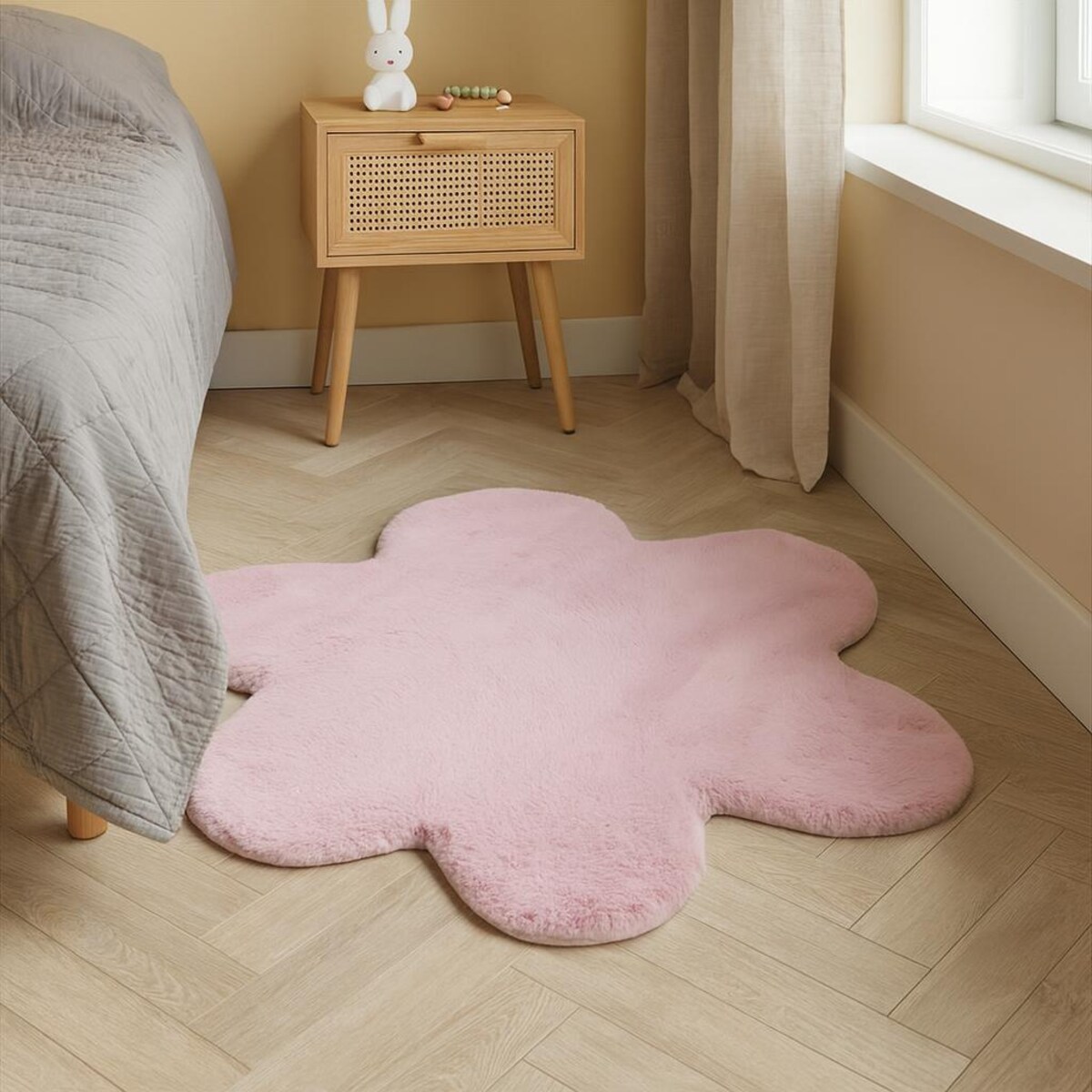 Dywan do pokoju dziecięcego kwiatek TELOS, 100 x 85 cm