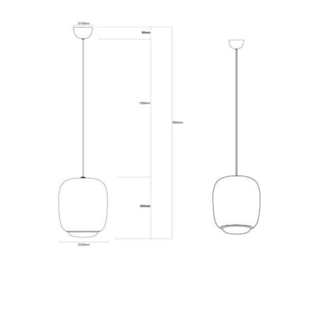 LAMPA WISZĄCA ALUMINIOWA ORIONIS M CZARNA