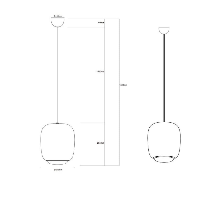 LAMPA WISZĄCA ALUMINIOWA ORIONIS M CZARNA