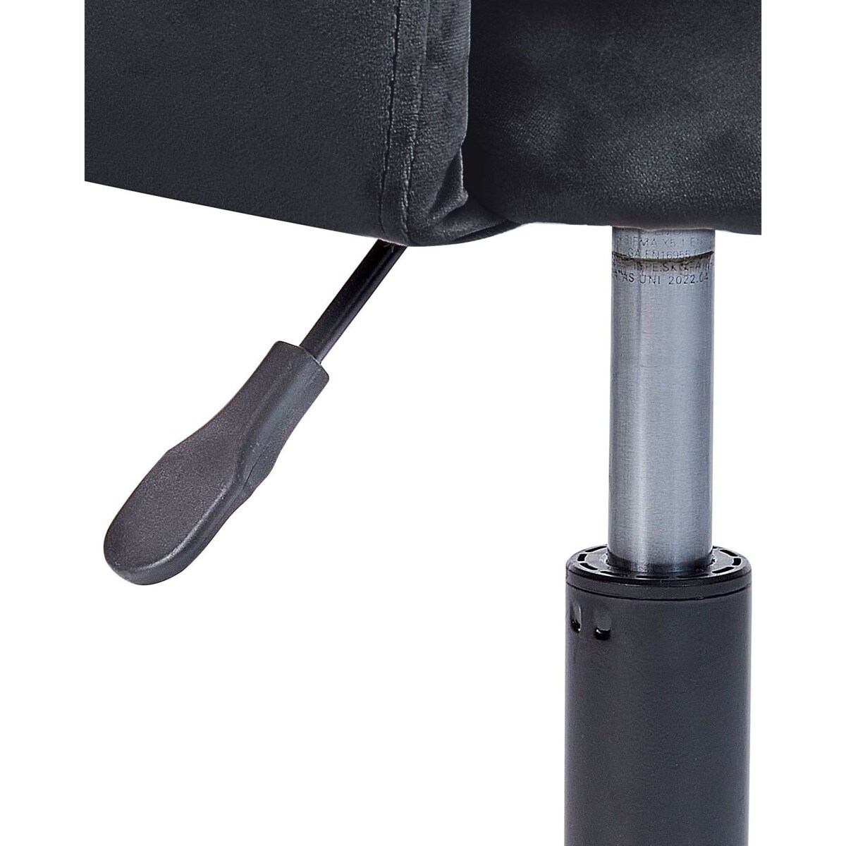 Krzesło biurowe regulowane welurowe czarne SANILAC