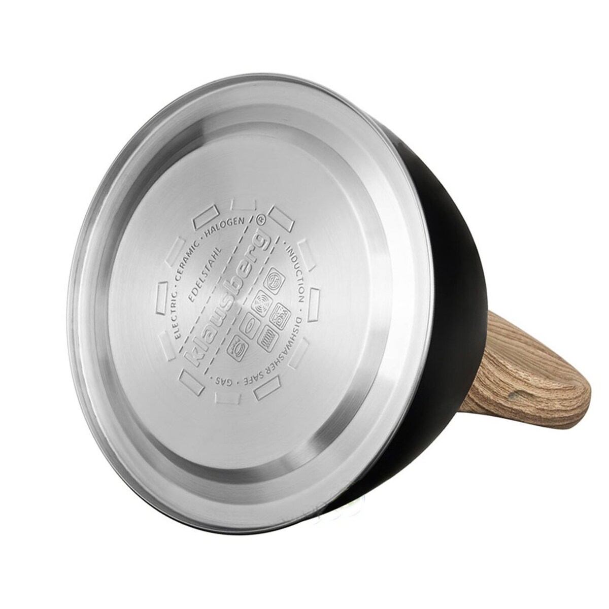 Czajnik stalowy z gwizdkiem lakierowany mat czarny 3.0L KLAUSBERG