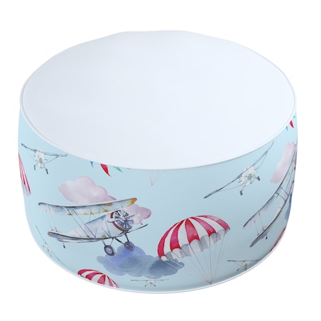 Puf dwukolorowy Coli, niebiesko-różowy, 50x25 cm, Magic Collection