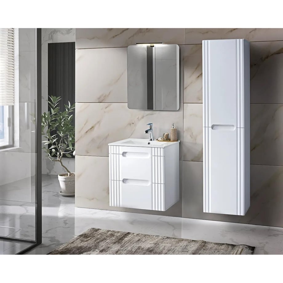 Szafka pod umywalkę FIJI WHITE 82 60cm biała