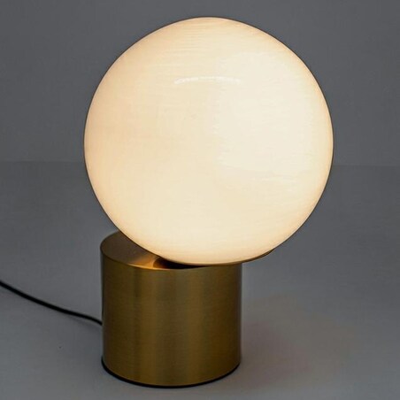Lampa stołowa Parla MSE010300141 szklana kula biała złota
