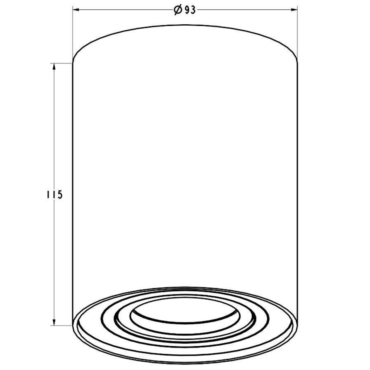 Nastropowa lampa sufitowa Rondoc oczko metalowe białe