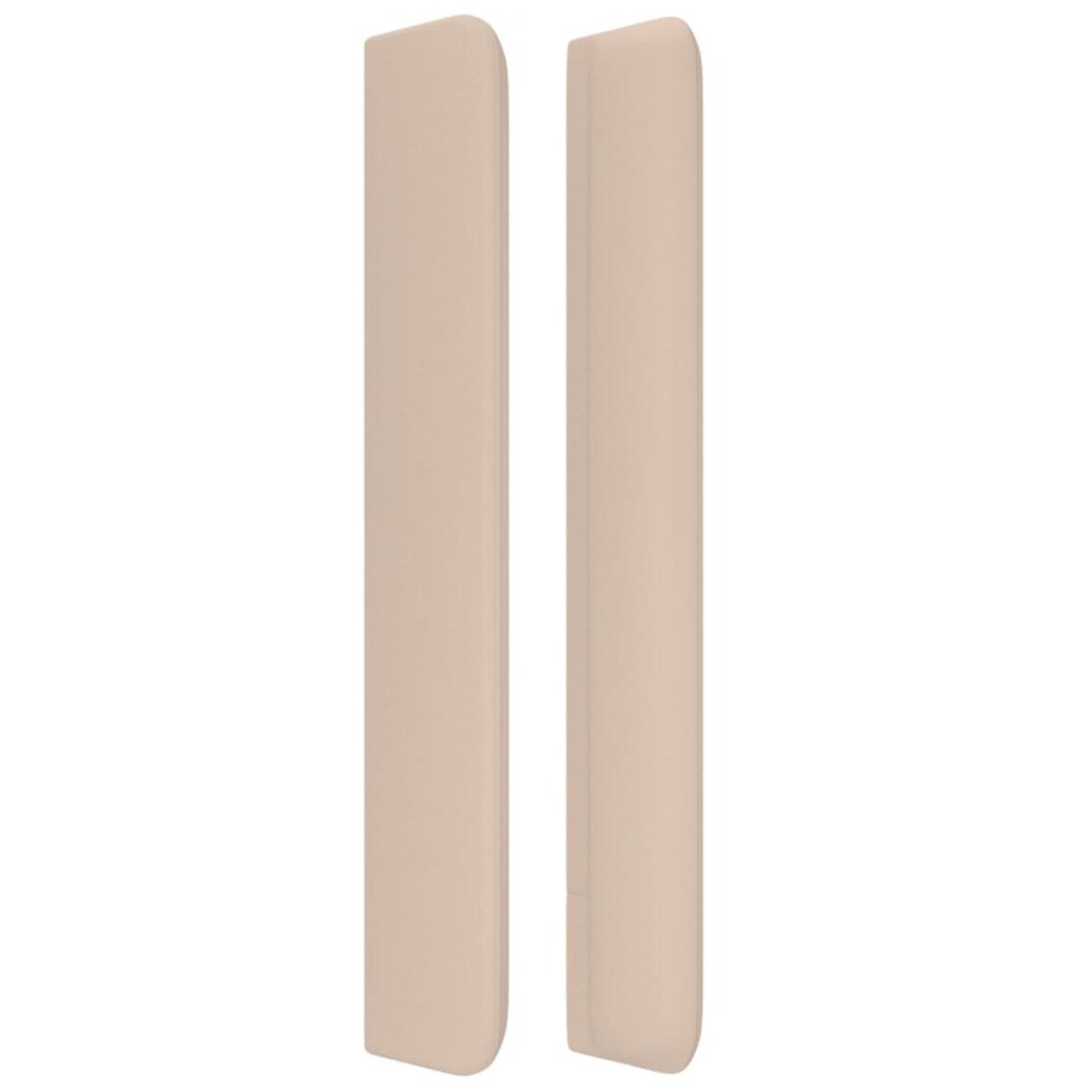 vidaXL Zagłówek uszak, cappuccino, 183x16x118/128 cm, sztuczna skóra