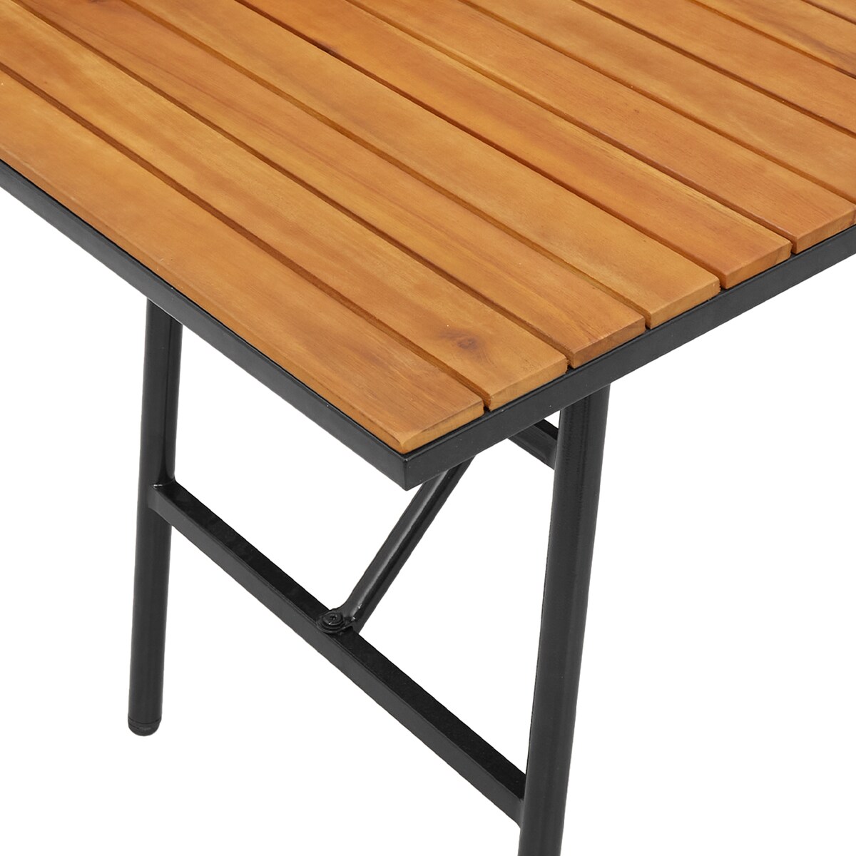 vidaXL Stół jadalny - Czarny, 110x55x62 cm, z litego drewna akacjowego