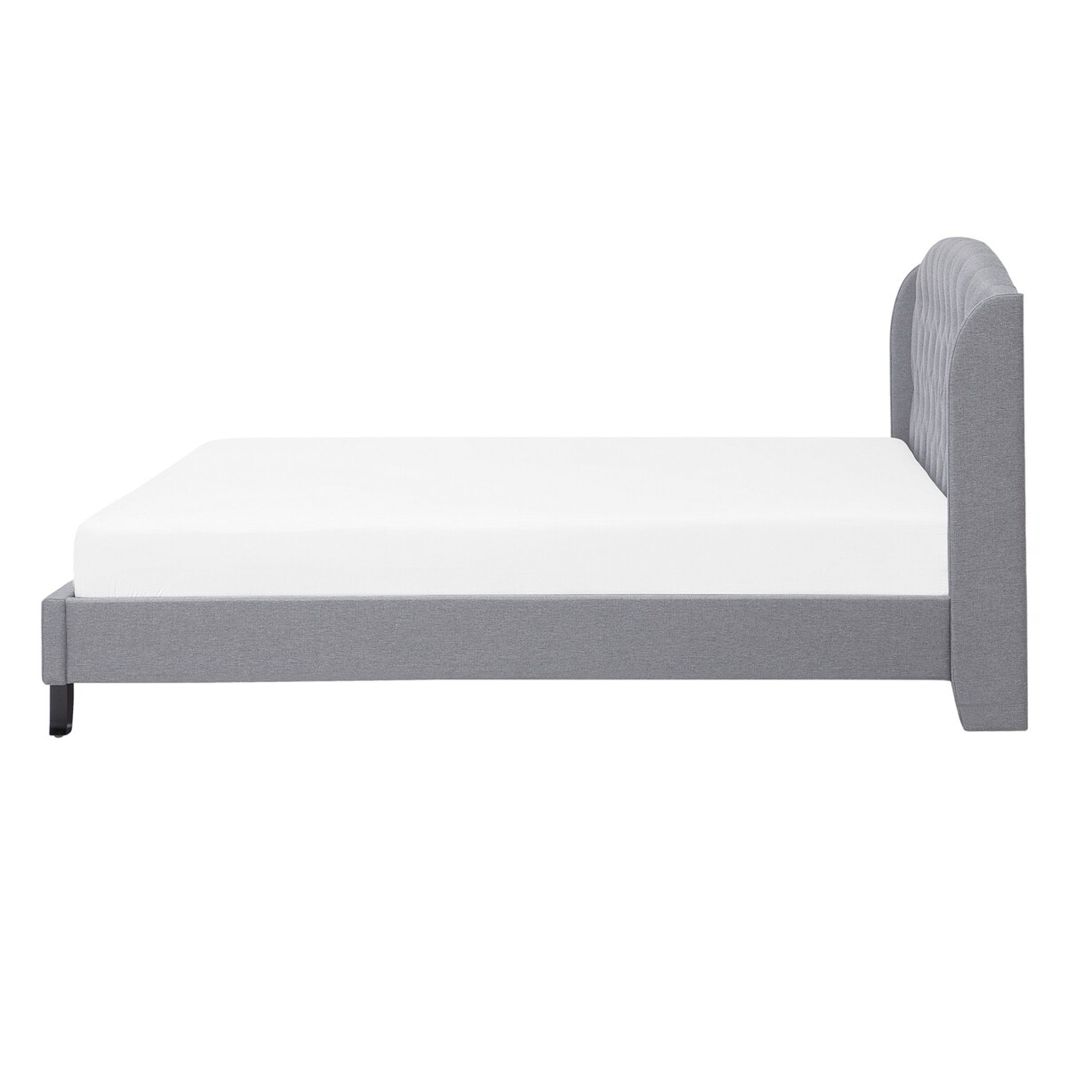 Łóżko tapicerowane 140 x 200 cm szare BORDEAUX