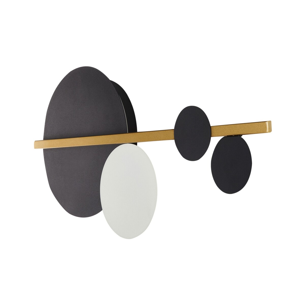 Lampa ścienna LED metalowa czarna ze złotym PARITA