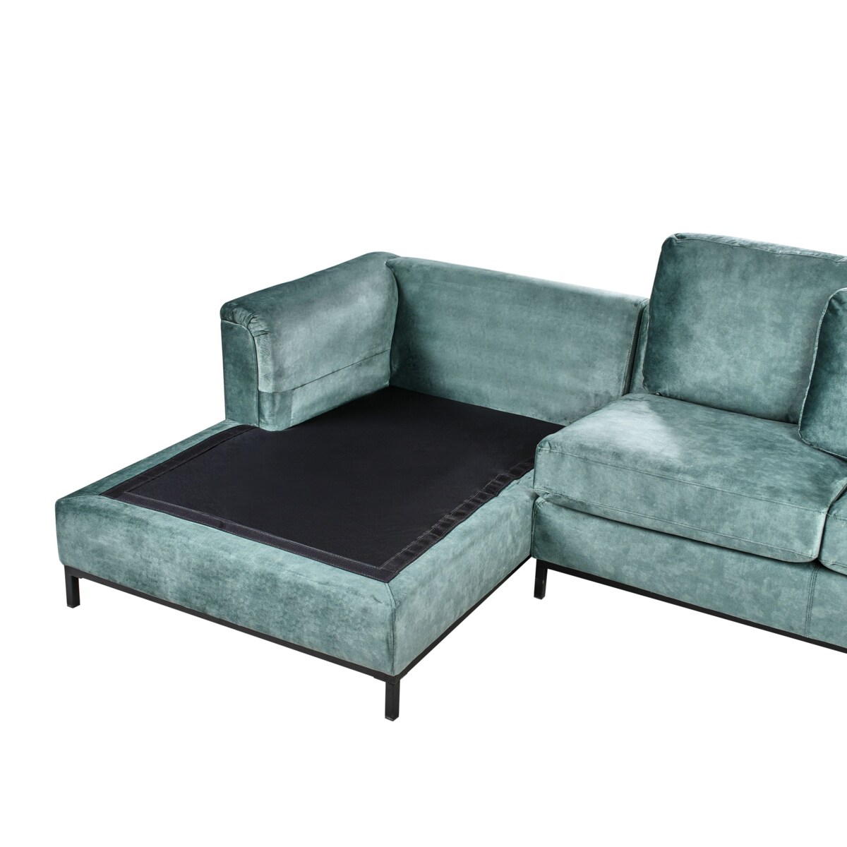 Narożnik prawostronny welurowy lazurowy OSLO