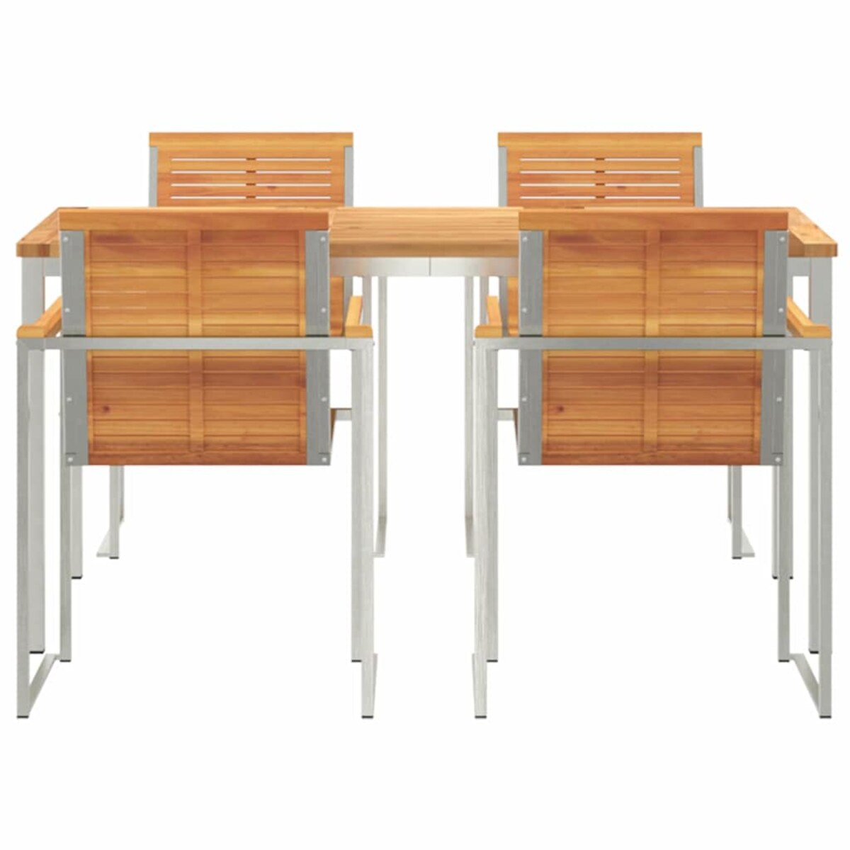 vidaXL Zestawdojedzeniawogrodzie 5 pcs DrewnoAkacjowe