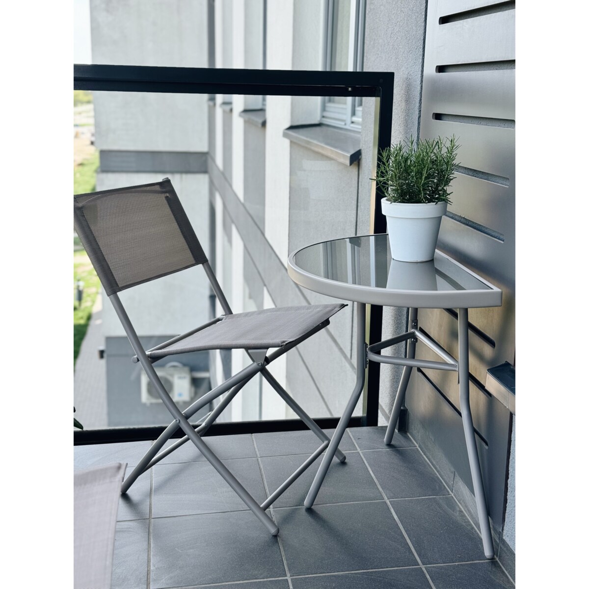 Meble Na Balkon Ogród Taras Komplet Stół 2 Krzesła Zestaw Ogrodowe