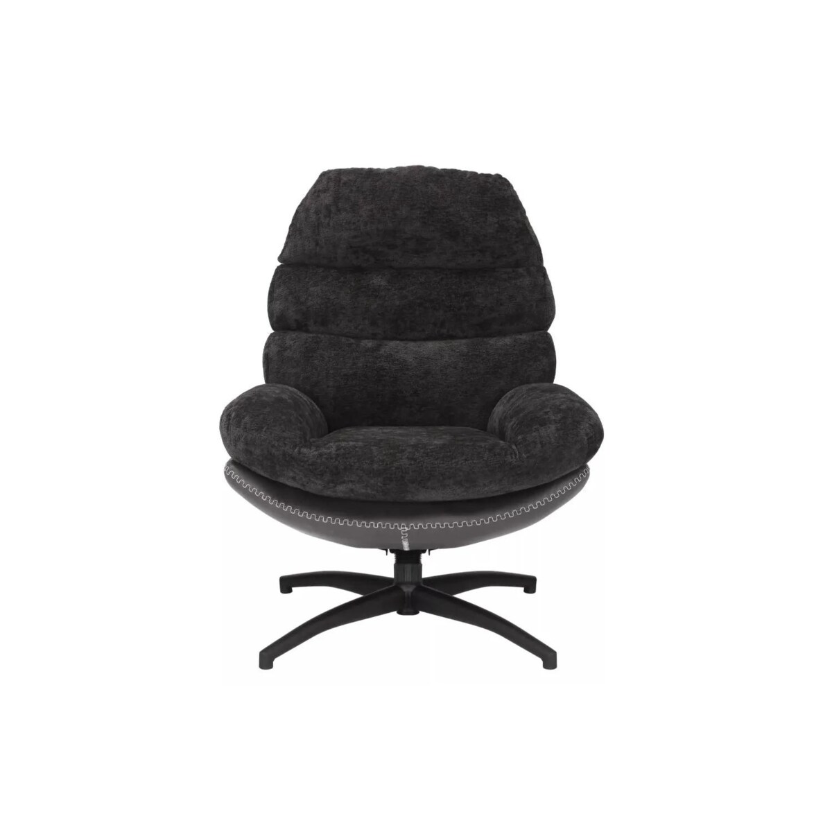 Fotel do salonu GISELLE czarny obrotowy