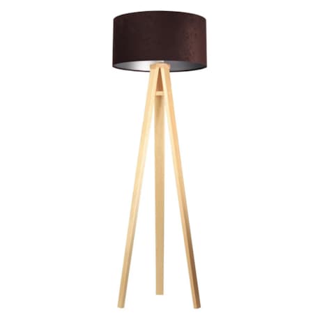 Lampa stojąca HOME 50 brązowa/srebrna/sosna
