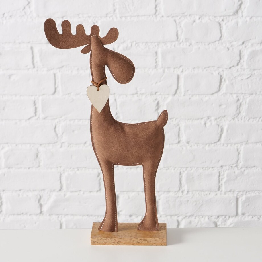 Figurka - ręcznie wykonany łoś 34x17x5 cm PODER brązowy