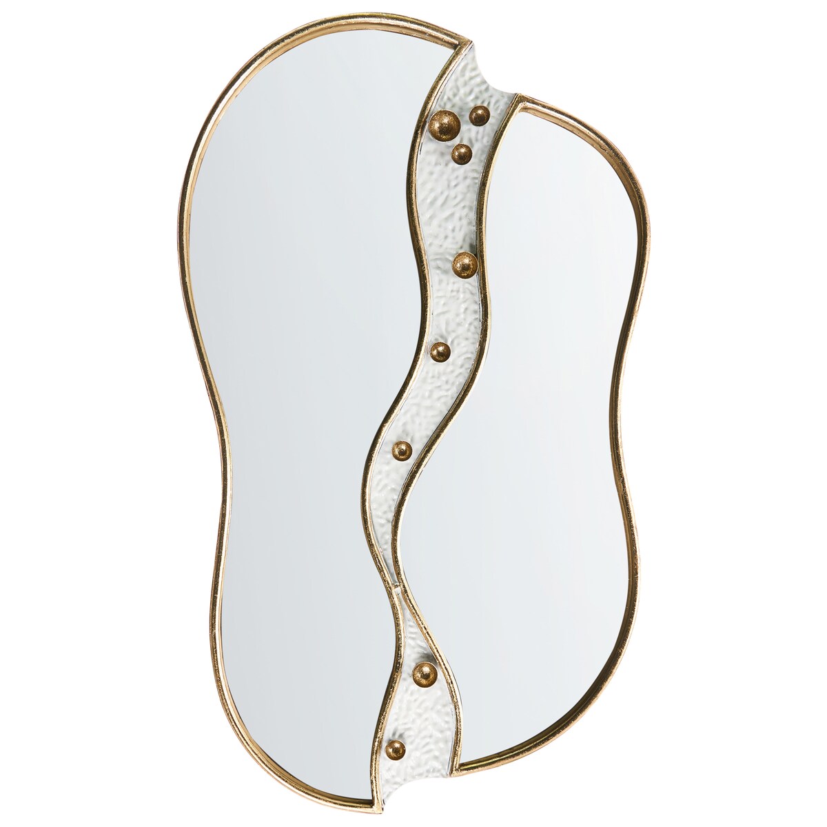 Lustro ścienne TAWLEY 45 cm 76 cm Metal Złoty