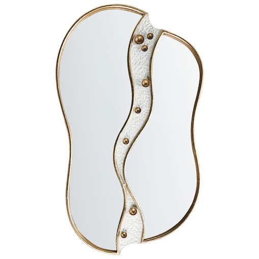 Lustro ścienne TAWLEY 45 cm 76 cm Metal Złoty