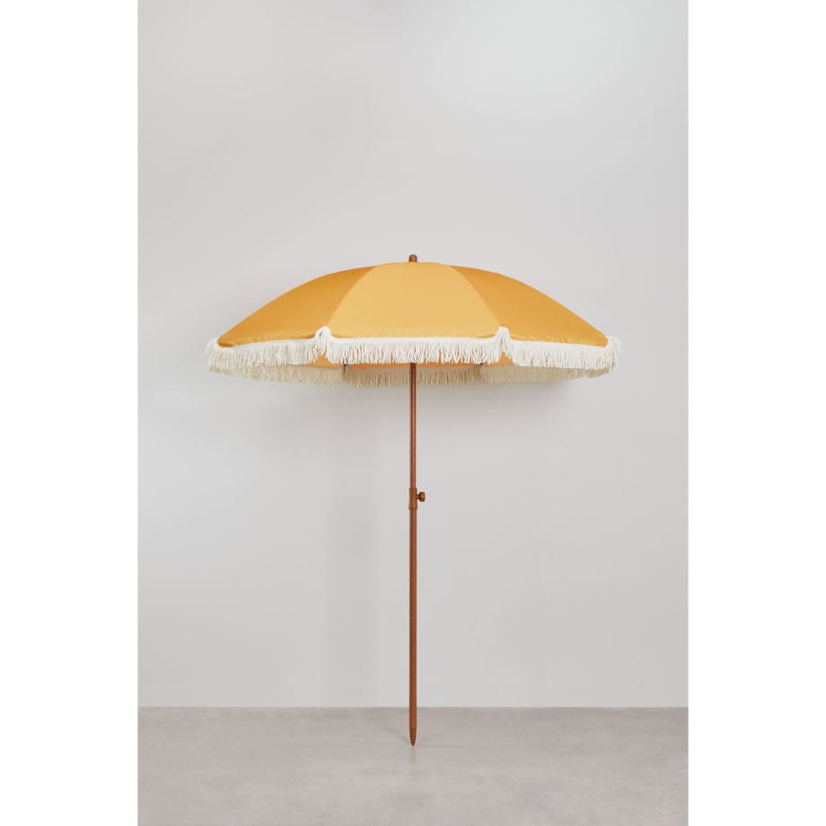 Parasol ogrodowy retro żółty curry Mika Ø175 cm