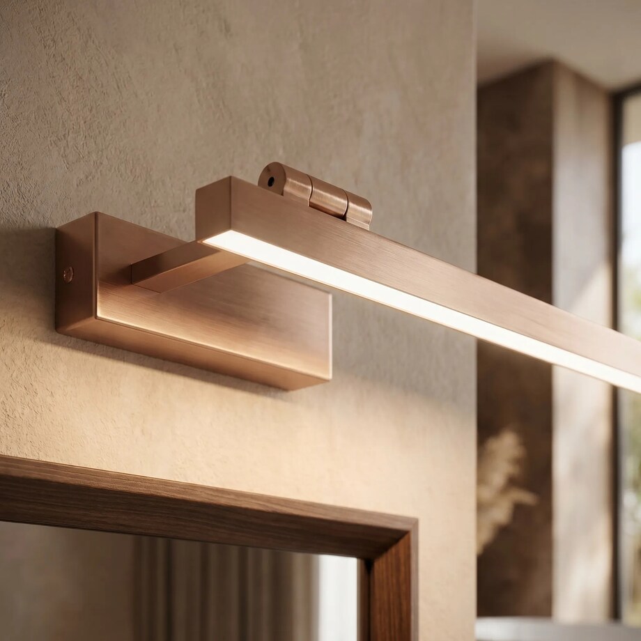 Kinkiet Swe037-1W 40Cm Led Miedź Szczotkowana, Metal, Tworzywo Sztuczne
