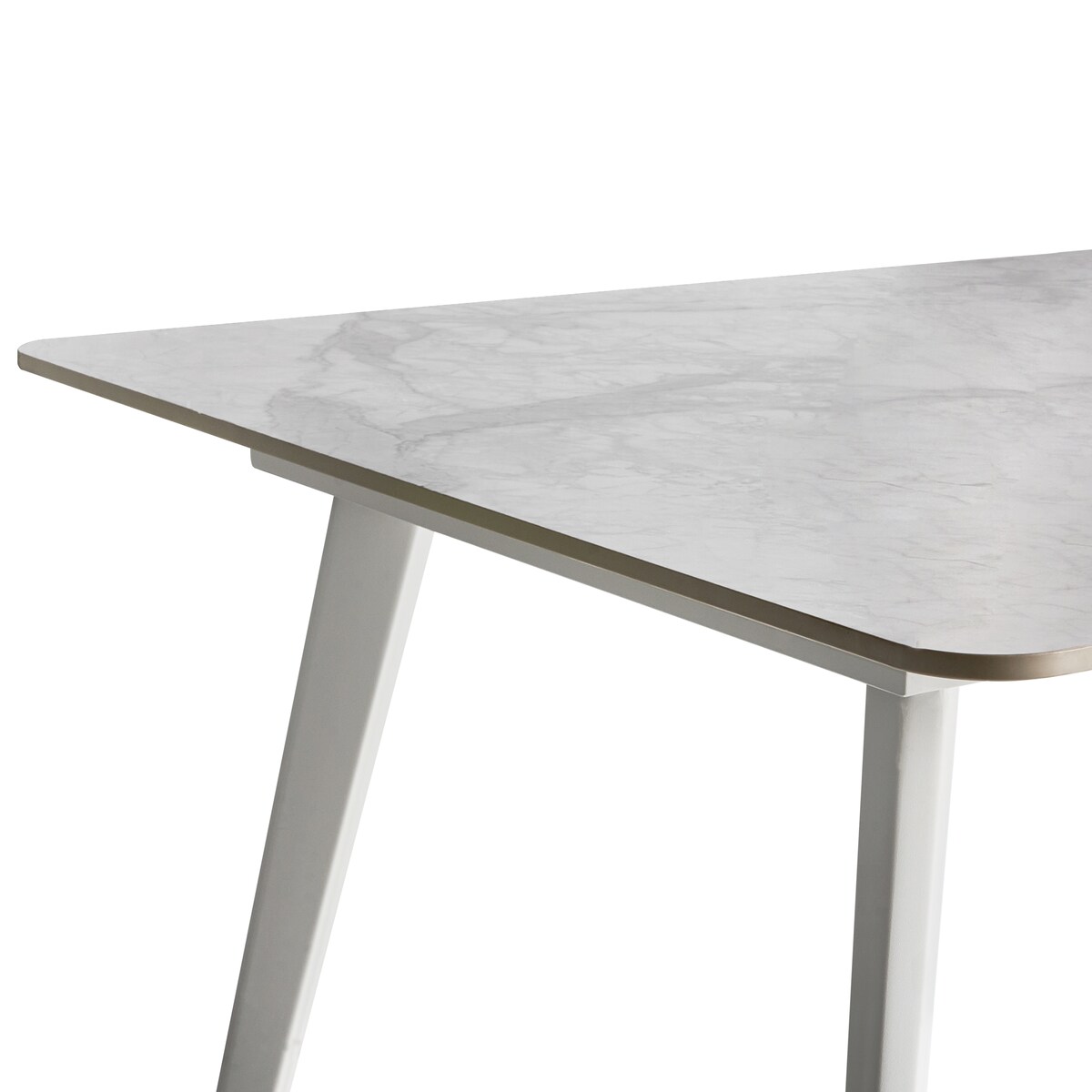 Stół ogrodowy RODALLO 160 cm 90 cm Kamień Biały marmur