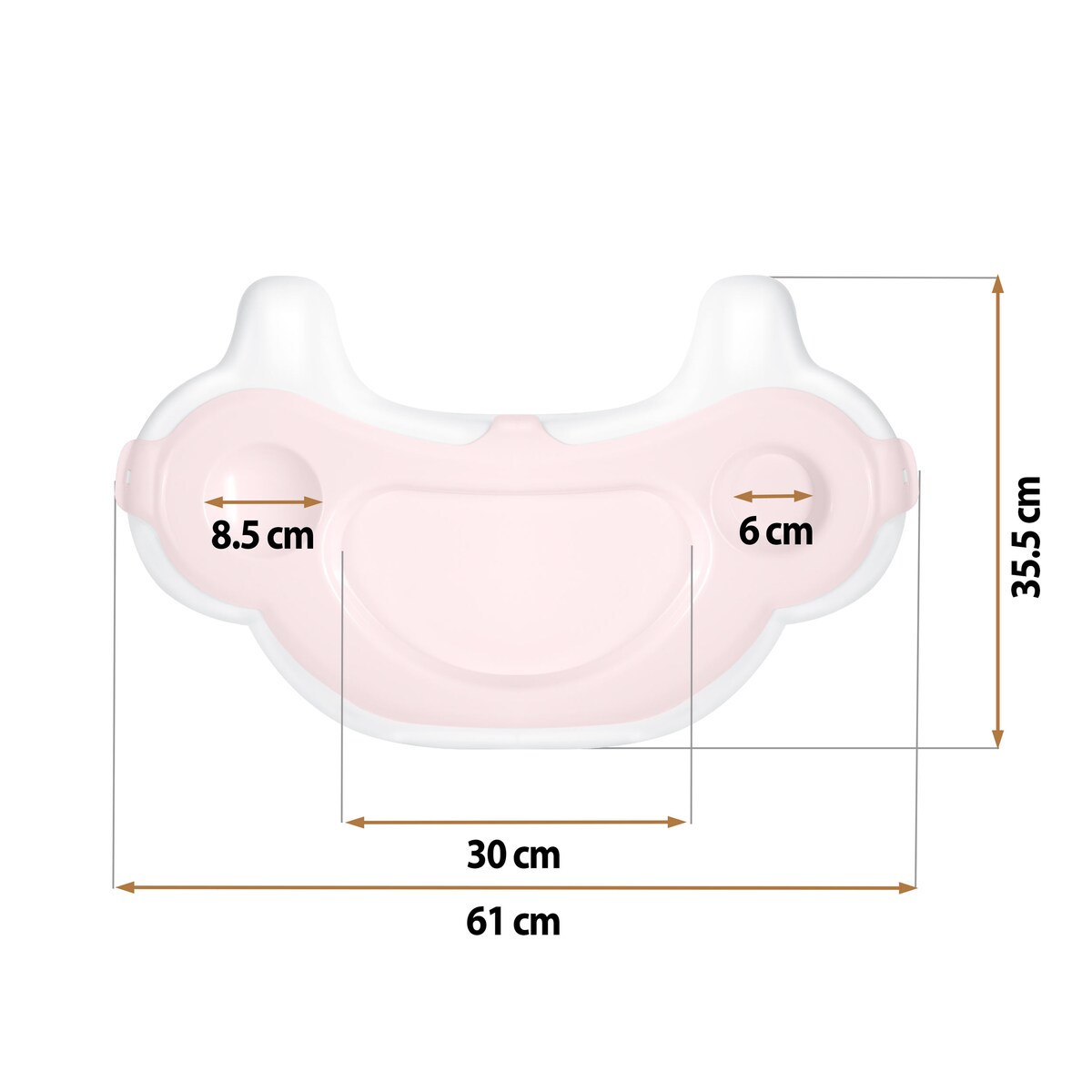 Tacka do krzesełka do karmienia Ricokids Sinco różowa
