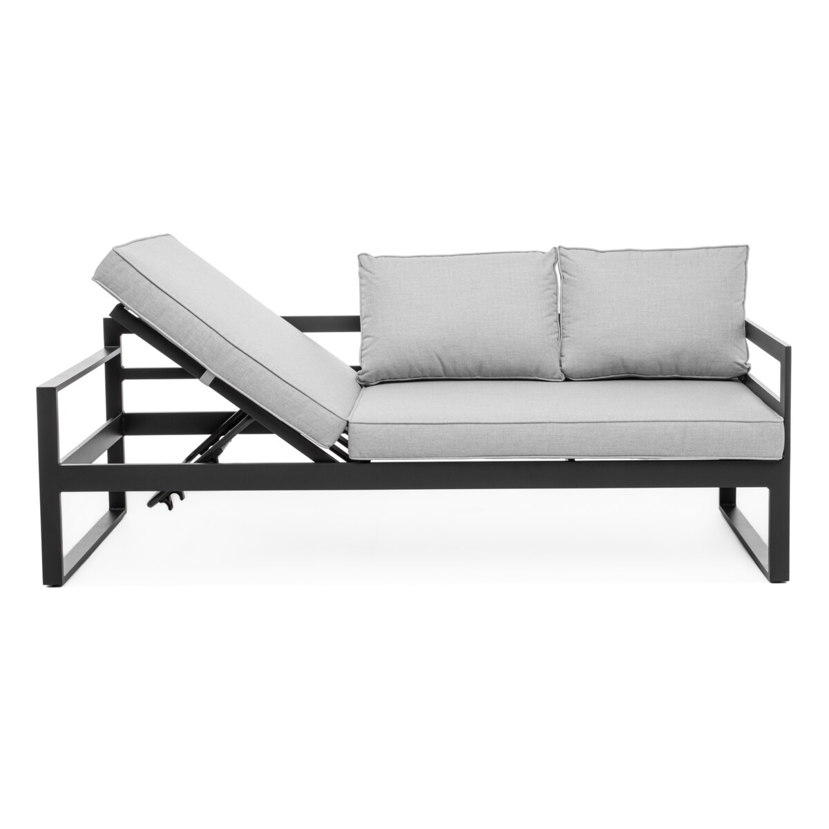 MEBLE OGRODOWE ALUMINIOWE NAROŻNIK NICEA SZARO GRAFITOWA PRAWA