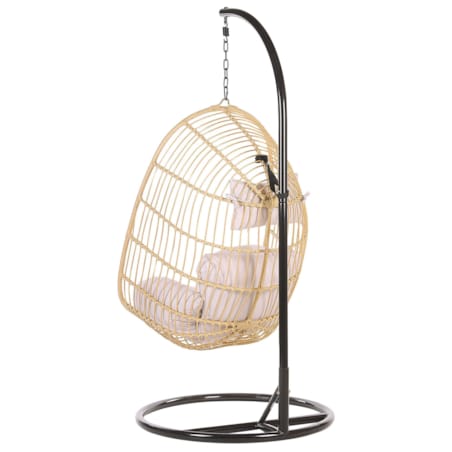 Fotel wiszący ze stojakiem CASOLI Technorattan Naturalny