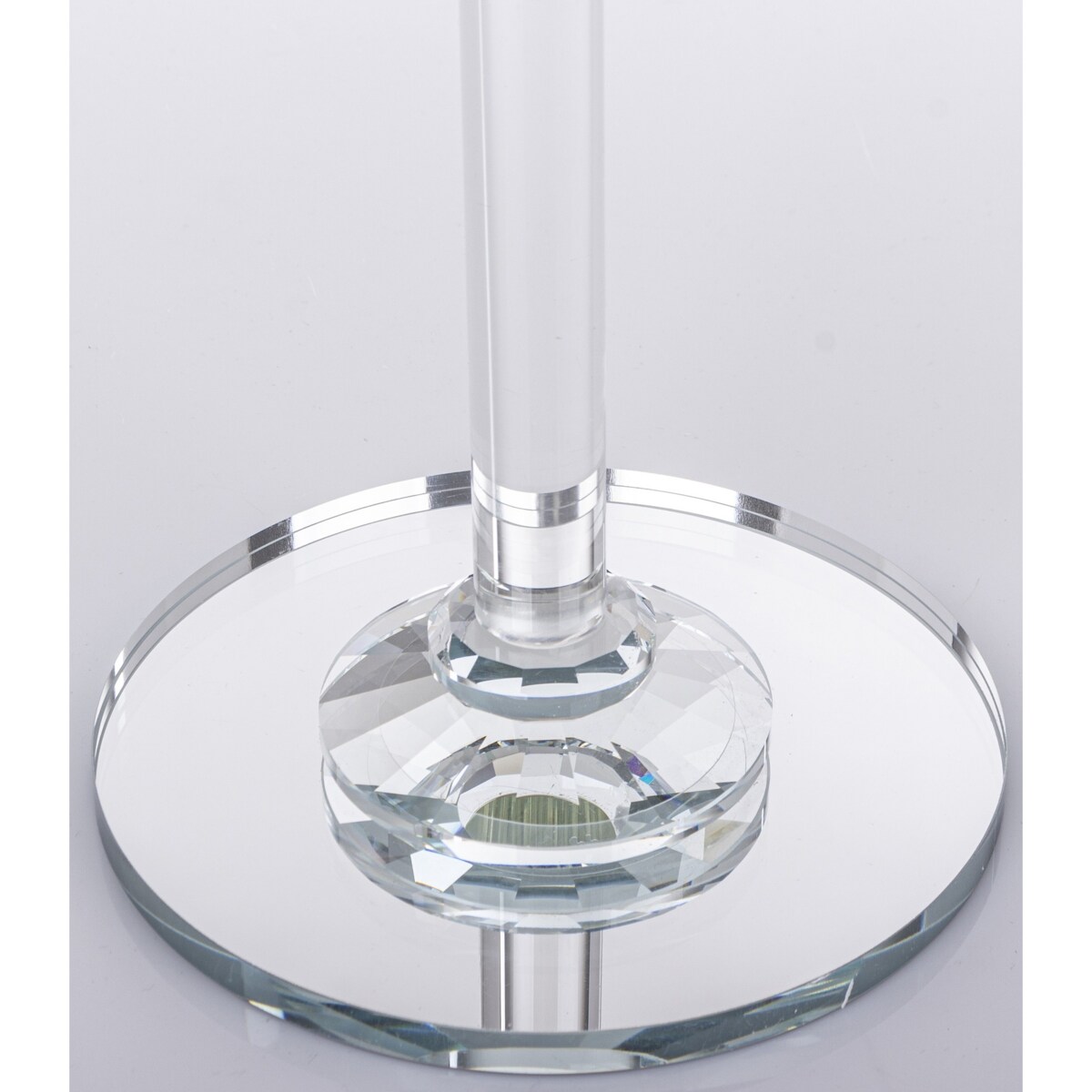 Świecznik szklany na 1 świecę z kloszem 65x14x14 cm RURKA mini transparentny