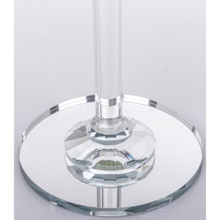 Świecznik szklany na 1 świecę z kloszem 65x14x14 cm RURKA mini transparentny