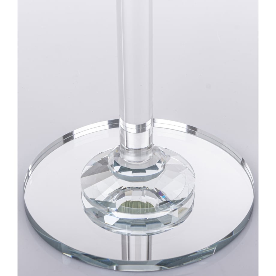 Świecznik szklany na 1 świecę z kloszem 65x14x14 cm RURKA mini transparentny